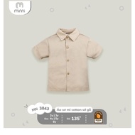 [MINNI x UALAROGO] short sleeve SHIRT FOR KIDS GOING TO SCHOOL - UNIFORM SIZE 2Y 3Y 4Y 5Y6Y KOREAN s
