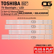 Toshiba 50 Inch 50L2300VM / 50L4300VM LED Backlight / Lampu TV 50L2300 / 50L4300