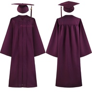 Adult Graduation Gown Cap Set Zip Closure University Academic Graduation Gown Robe Mortarboard Cap G