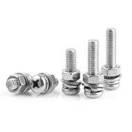 304 Stainless Steel Phillips Round Head Screw Nut Screw Washer Set M6/M8/M10