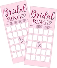 Bridal Shower Bingo, Find The Guest Bingo Games Cards, 25 Bridal Shower Party Game Cards for Wedding