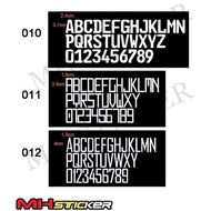 Motor Pelekat Plat Nombor (Pelekat pemotong) (Kod:010-012)   Number Plate Sticker Motor (Cutting sti
