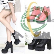 Ai3 Ready stock 12cm pumps block heel women shoes thick bottom pumps