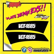 PLATE DEPAN STICKER HONDA EX5 PELBAGAI FONT