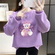 [AMYGO] Sweatshirts Women Oversized  Sweatshirt Woman Oversized Plus Size Muslimah Baju Perempuan Cr