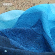 Baichuan Blue Gradient Tall Ramie Printed Dress Fabric