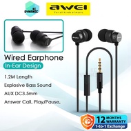 Awei ES-970i Wired Earphone Explosive Bass Sound Wired Headphone Awei Earphone Awei ES970 Stereo Bas
