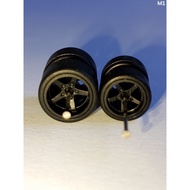 Real Riders Hot Wheels Premium Bintang Palang5 Black Rubber Tire 10XL-12M Wide Tread Axle