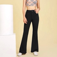 Black Flare Bellbottom Trousers Pants