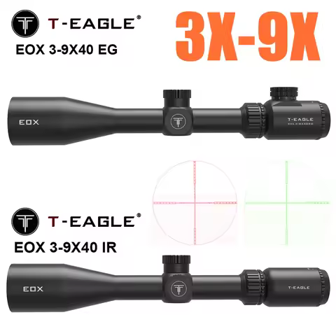 Tactical T-Eagle 3-9x40 Compact Rifle Scope Red/Green Llumination Crosshair Optics Sight for Picatin