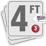 Aquatic Custom Tile, 4FT Pool Depth Markers, 6x6 Inches Vinyl Pool Stickers, Swimming Pool Number Ma