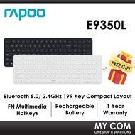 Rapoo E9350L Ultra-slim Multi-mode Wireless Keyboard With Rechargeable Battery, 99 Key Compact Layou