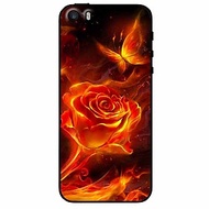 Ốp lưng dành cho Iphone 5/5s/5se mẫu Hoa Hồng Lửa