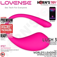 (SG) LOVENSE Lush 3 Bullet Vibrator, Wearable Bluetooth Stimulator for Female Adult , Mini Egg Style for Women Vibrating Ball, Small Pink Remote Control Vibrating Machine Horns Toy