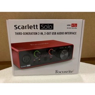 Focusrite Scarlett Solo/Solo studio 3rd Gen Third Generation Recording Interface