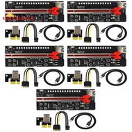 5Pcs Colorful Riser VER12 Pro PCI-E PCIE PCI Express Card GPU 1X X16 6Pin SATA Adapter Cable Mining Riser for Video Card