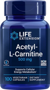 Acetyl L Carnitine 500mg Life Extension 100 VCaps