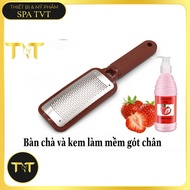 [CG]Heel scrubber & skin softening cream |Stainless steel heel scrubber |Heel Scrubber