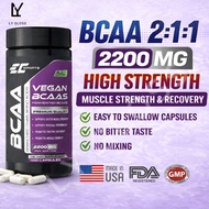 [Ready Stock] EC Sport BCAA Capsule 2200mg 2:1:1 L Leucine Isoleucine Valine Bcaa Supplement Muscle 