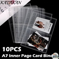 KATAKAN Multiple Pockets Sleeve, A7 PP Acid Free Photocard Binder Sheets, Transparent Kpop Photocard
