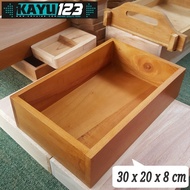 Wooden Tray 30x20x8 cm Full Wooden Tray (WTV-27)