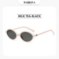 Dairona Eyewear ‖ Kacamata Hitam Model Oval ‖ Sunglasses Anti Silau UV400 Fashion Pria Wanita Materi