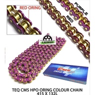 CMS CHAIN ORING 415 428 PURPLE GOLD RED YOSHIPOWER HEAVY DUTY RANTAI 132L O-RING 415H 428H YSP YAMAH