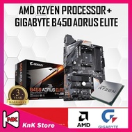 Gigabyte B450 AORUS ELITE B450 AM4 MOTHERBOARD + AMD RYZEN ATHLON / RYZEN 3 / RYZEN 5 / RYZEN 7 CPU 