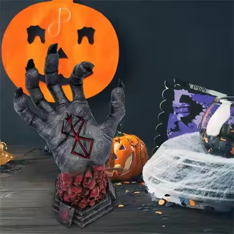 1Pc Halloween Devil's Hand Statue Resin Craft Ornament Halloween Holiday Decoration Home Decoration