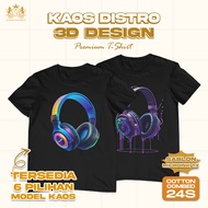 JeePee - Premium Distro T-Shirt Amazing Color of 3DDesign Neon Fluorescent Aesthetic Speakera