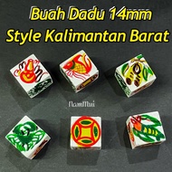 Buah dadu style kalimantan barat 14mm / Indonesia style holo / dice game