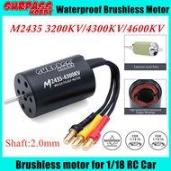SURPASS งานอดิเรก M2435กันน้ำ3200KV มอเตอร์ไร้แปรงถ่าน4800KV 4300KV สำหรับ1/18 FCX18 C8801 JJRC C880