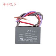 CBB61 Ceiling Fan Capacitor 4.5UF+6UF+5UF/4.5UF+6U+6U/5UF+5UF+5UF/4UF+4UF+2.5UF/4UF+6UF+5UF 5 Wire 5