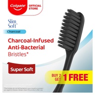 Colgate SlimSoft Charcoal Toothbrush Valuepack 3s (Ultra Soft)