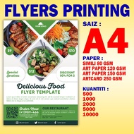 FLYERS PRINTING SERVICES FULL COLOUR | SIZE A4 | CETAKAN FLYERS SAIZ A4