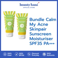 AZARINE [TWINPACK] Calm My Acne Skinpair Sunscreen Moisturizer SPF35 PA+++ 40ml - Sunscreen Azarine,