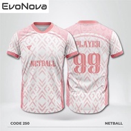 EvoNova High quality Jersey fully sublimated t shirt - Malaysia Netball volleyball team shirt