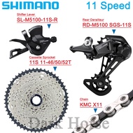 Shimano Deore M5100 1x11 Speed Derailleurs Groupset 11 Speed Right Shift Lever RD KMC X11 CN Chain Cassette 46T 50T 52T