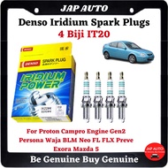 4 Biji IT20 - Denso Iridium Spark Plug Proton Campro Engine Gen2 Persona Waja BLM Neo FL FLX Preve E