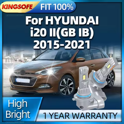 LED CANBUS Light Mini Lamp Wireless Car Headlight Bulbs 6000K For HYUNDAI i20 II GB IB 2015 2016 201