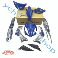 YAMAHA LC135 LC 135 135LC 135 LC V1 BATIK BIRU PERAK BODY COVER SET STICKER STRIPE SIAP TAMPAL BLUE 