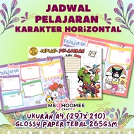 CUSTOM NAME OF SUBJECTS WITH horizontal character| A4 | PREMIUM PREMIUM PREMIUM | SCHOOL TIMETABLE