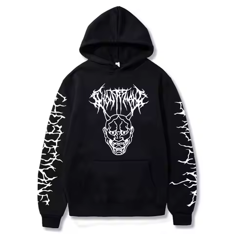 Ghostemane Mercury Retrograde Image Men's Women's Black Hoodies Letter Printed Long Sleeve Hooded Sw