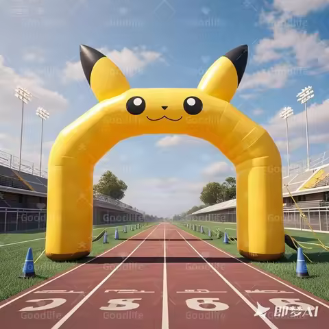 Pokemon Pikachu Inflatable Arch with Powerful Blower,Outdoor Advertising Commerce Party Sport Race