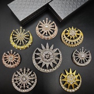 Kerongsang Dokoh Songkok Bulan Bintang Sabit Single Pin Pengantin Tanjak Melayu Muslimin Brooch For 