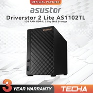 [FAST SHIP] ASUSTOR Driverstor 2 Lite AS1102TL | 1GB RAM DDR4 | 2 Bay NAS Storage