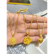 24k gold plated tempeh necklace