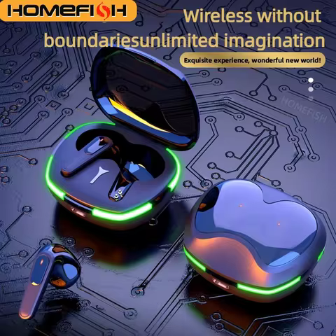HOMEFISH Pro60 Binaural Wireless TWS Wireless Bluetooth Headset Mini Sports Bluetooth Headset NoiseC