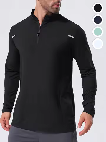 Men's Performance Quarter-Zip Sweatshirt, Men's Pullover Sweatshirts, Athletic Shirt,Men's 1/4 Zip S