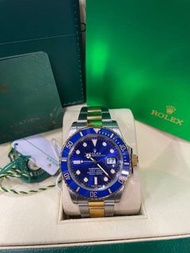 實拍ROLEX勞力士-SubmarinerDate(126613lb)半金藍